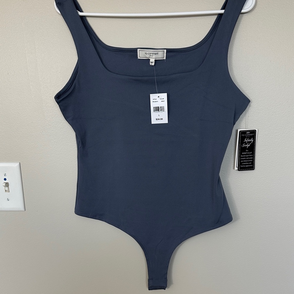 No Comment Women's Navy Bodysuit